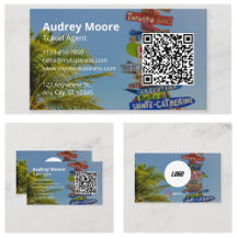 Travel Agent Logo Qr Code Minimalist