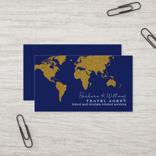 Travel Agent Modern navy_blue Business Card 