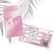 Travel Agent Passport World Map Boarding Pass Business Card at Zazzle