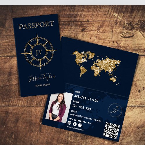 Travel Agent Passport World Map Insert Photo