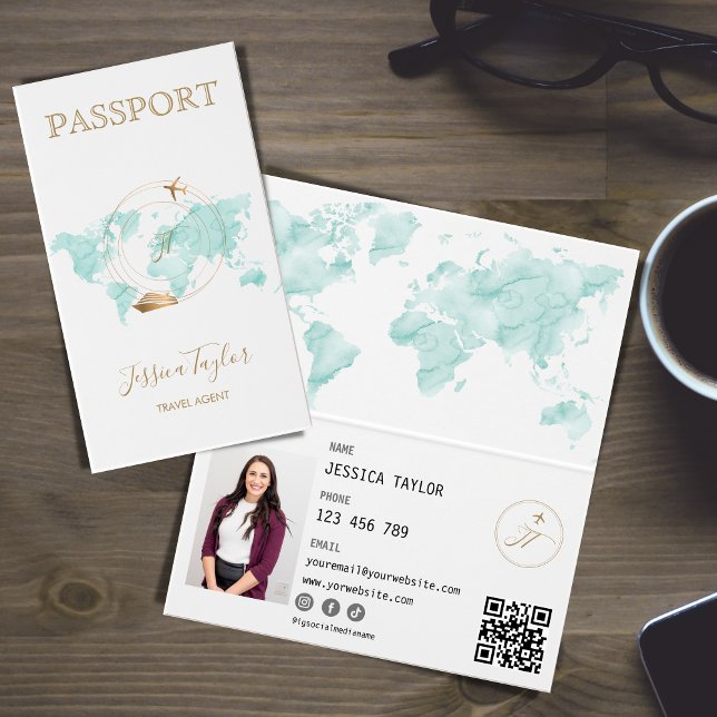 Travel Agent Passport World Map Insert Photo (Creator Uploaded)