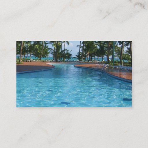Customizable Travel Agent Pool Business Card