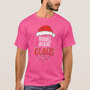Travel Agent Santa Claus Christmas Matching Costum T-Shirt