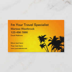 Travel Agent Specialist Business Card