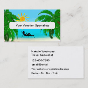Travel Agent Specialist Business Cards