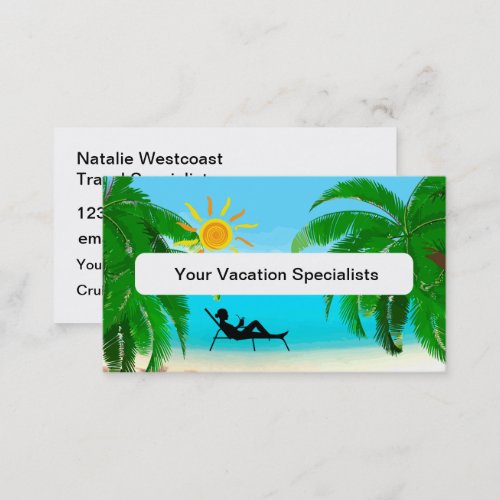 Travel Agent Specialist Business Cards