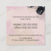 Travel Agent Square Business Card (Back)