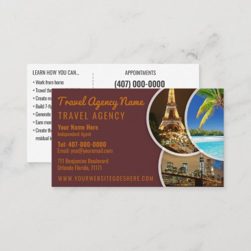 Travel Agent Template Business Card