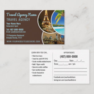 Travel Agent Template Business Card