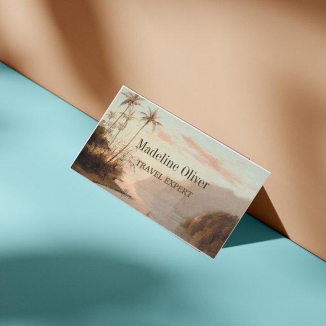 Travel Agent Tropical Island Boarding Pass   Business Card (Creator Uploaded)