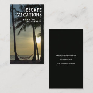 Travel Agent Tropical Vacation Business Card
