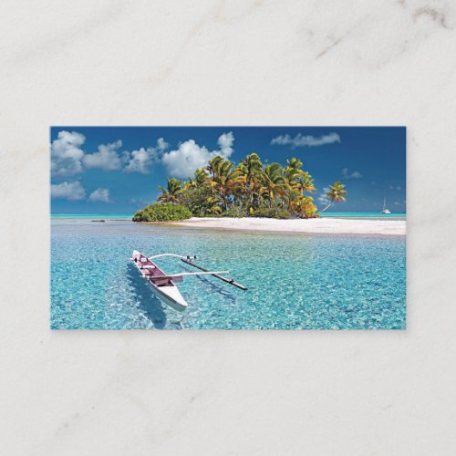 Travel Agent Vacation Planning Tropical Get Away  Business Card