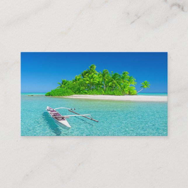 Travel Agent Vacation Planning Tropical Get Away  Business Card (Front)