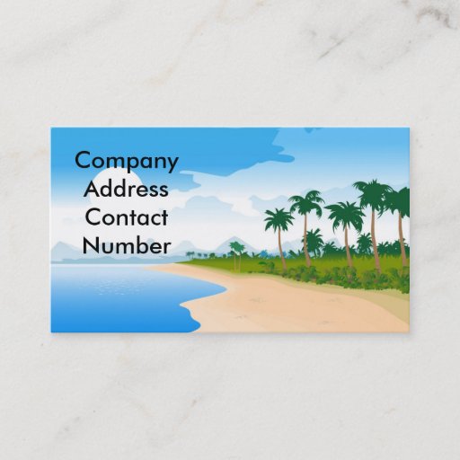 Customizable Travel Agent Vacation Resort Hotel Business Cards