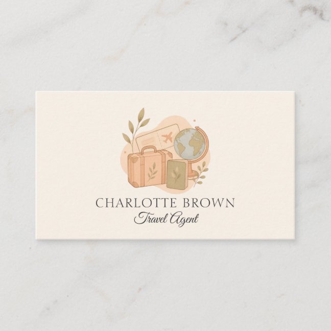 Travel Agent Vacation Tourism Trip Planning Business Card