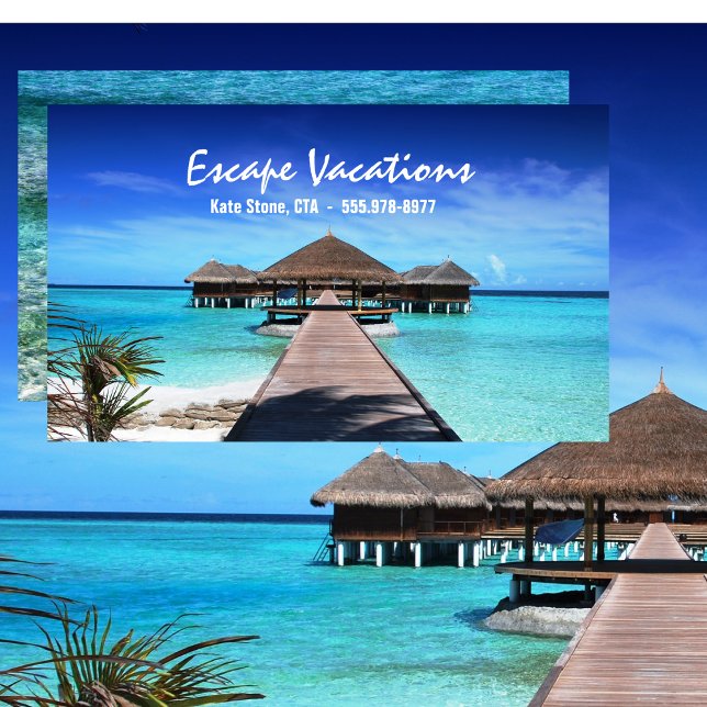 Travel Agent, Vacation, Tropical, Worldwide, Business Card (Travel Agent, Vacation, Tropical, Worldwide, Business Card)
