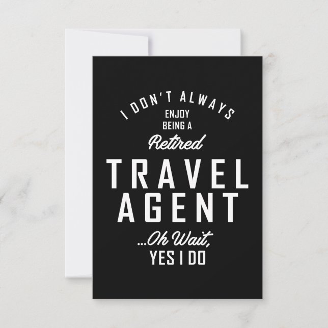 Travel Agent Work Job Title Gift RSVP Card (Front)