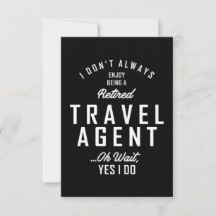 Travel Agent Work Job Title Gift RSVP Card
