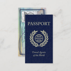 travel agents passport business card