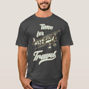 Travel Airplane Aviator Propeller Aircraft Pilot T-Shirt