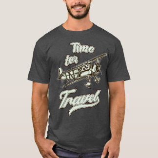Travel Airplane Aviator Propeller Aircraft Pilot T-Shirt