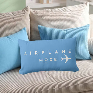 Travel Airplane Mode Minimalist Modern Aviation Lumbar Pillow
