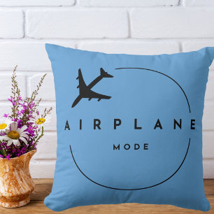 Travel Airplane Mode Minimalist Modern Aviation Throw Pillow
