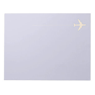 Travel Airplane on blue Notepad
