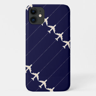 travel airplane with dotted line iPhone 11 case
