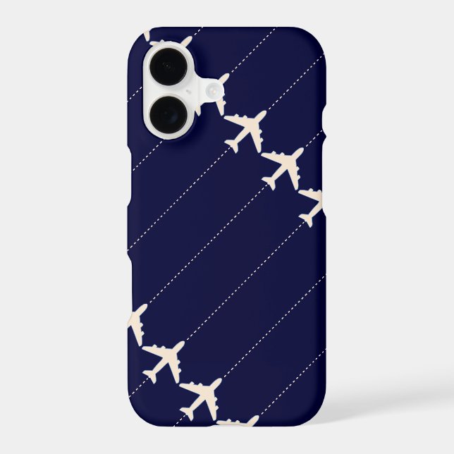 travel airplane with dotted line Case-Mate iPhone case (Back)