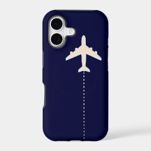 travel airplane with dotted line iPhone 17 case