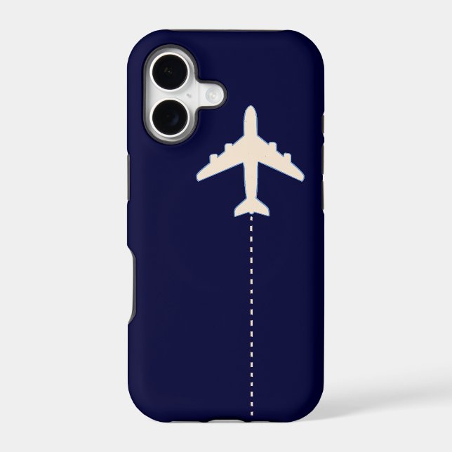 travel airplane with dotted line Case-Mate iPhone case (Back)