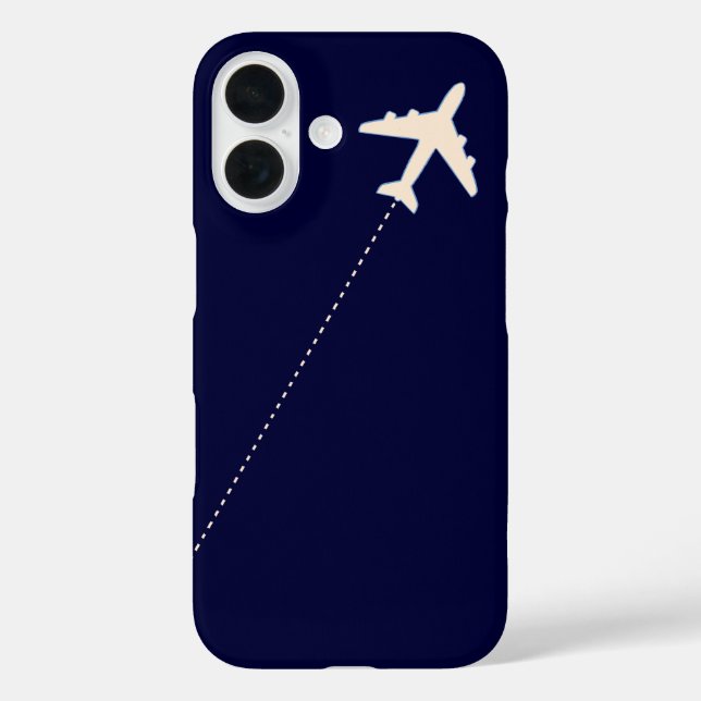Travel airplane with dotted line Case-Mate iPhone case (Back)
