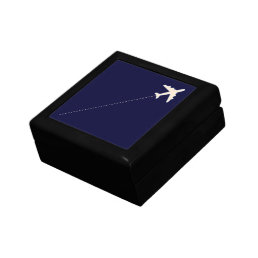 travel airplane with dotted line jewelry box