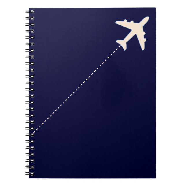 travel airplane with dotted line notebook (Front)
