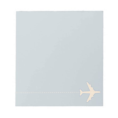 Travel airplane with dotted line notepad