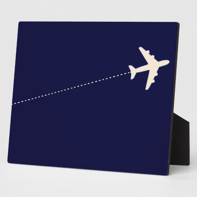 travel airplane with dotted line plaque (Side)