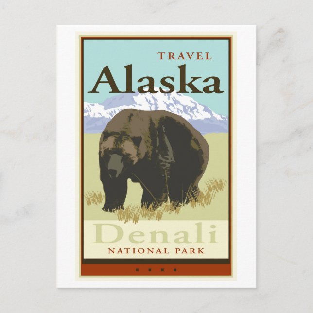 Travel Alaska Postcard (Front)