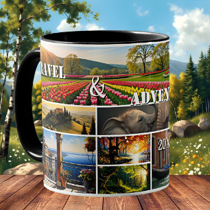 Travel and Adventure Holiday Photo Collage  Coffee Mug