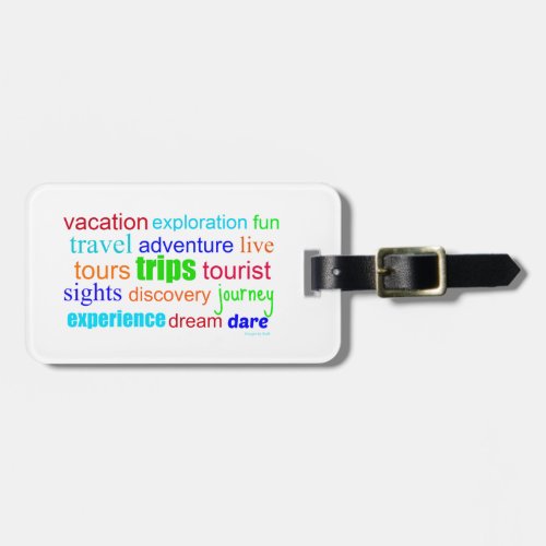 Travel and Exploration Word Art Luggage Tag