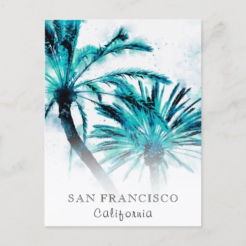  Travel AP25 Personalize Exptoc Abstract Palm  Postcard