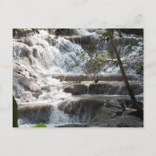 Travel Art Dunns River Falls Jamaica Postcard