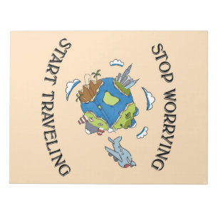 Travel Art Start Traveling The World Notepad