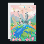 Travel Art Travel Around World Save The Date<br><div class="desc">Travel Art Travel Around World</div>