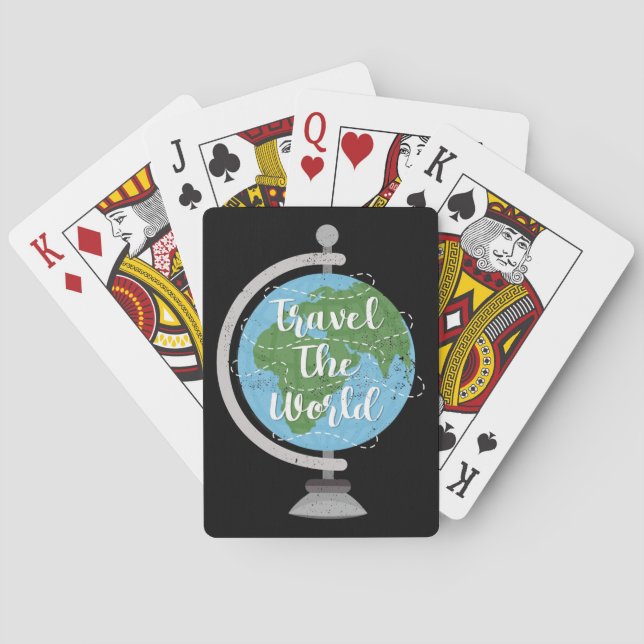 Travel Art Travel The World Poker Cards (Back)