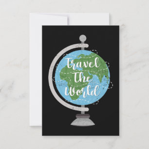 Travel Art Travel The World RSVP Card