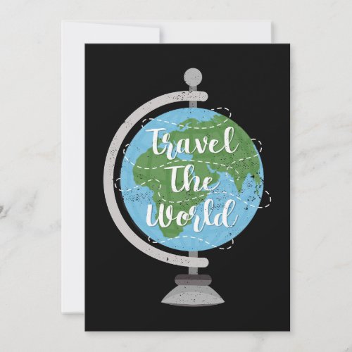 Travel Art Travel The World Thank You Card