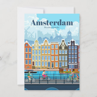 Travel Art Travel To Amsterdam Invitation