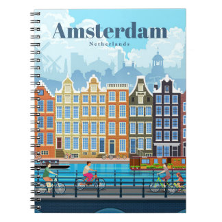 Travel Art Travel To Amsterdam Notebook