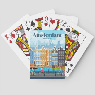 Travel Art Travel To Amsterdam Poker Cards